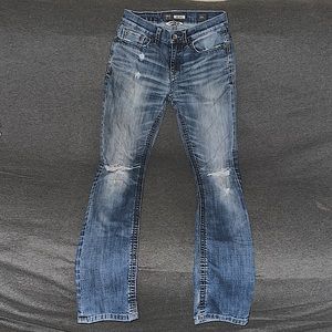 Men’s darker/light wash jeans